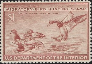 US Scott #RW13 MNH OG XF 1946 US Federal Duck Stamp Well Centered