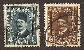 Egypt, Scott #193-194, Used; (b)