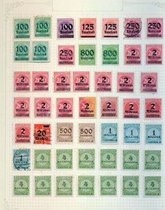 Germany Reich Bavaria Early Inflation M&U on Pages(Apx 350 Items(ROT04)