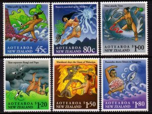 New Zealand 1994 Maori Myths Complete Mint MNH Set SC 1219-1224