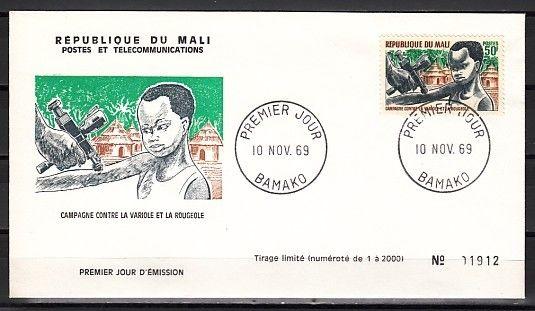 Mali, Scott cat. 129. Small Pox & Measles issue. First day cover. ^