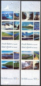 Canada 2000 Landscapes Water Mi.1912/21 2 Booklets MNH