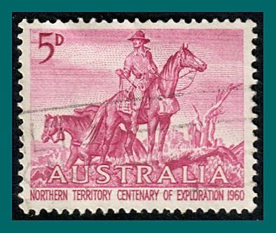 Australia 1960 Exploration of NT, Type 1 used  #336,SG335
