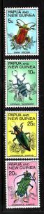 Papua New Guinea-Sc#237-40-unused NH set-Insects-Beetles-1967-