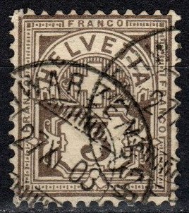 Switzerland #70 F-VF Used CV $16.00  (X1418)