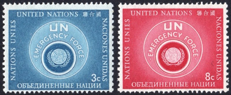 SC#51 & 52 3¢ & 8¢ United Nations: United Nations Emergency Force (1957) MNH