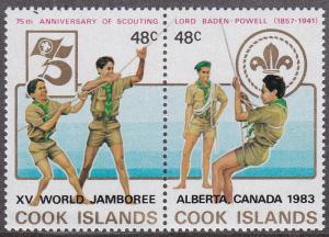 Cook Islands # 707, Scouting World Jamboree Overprint, NH, 1/3 Cat.