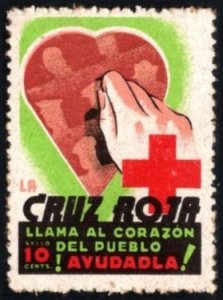 1937 Spain Civil War Charity Red Cross Calls Heart Of The People Help Her!