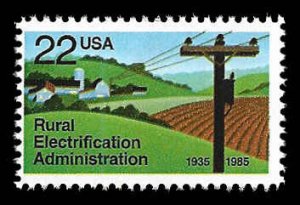 PCBstamps   US #2144 22c Rural Electricity, MNH, (16)