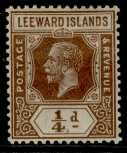 LEEWARD ISLANDS GV SG58, ¼d brown, M MINT.