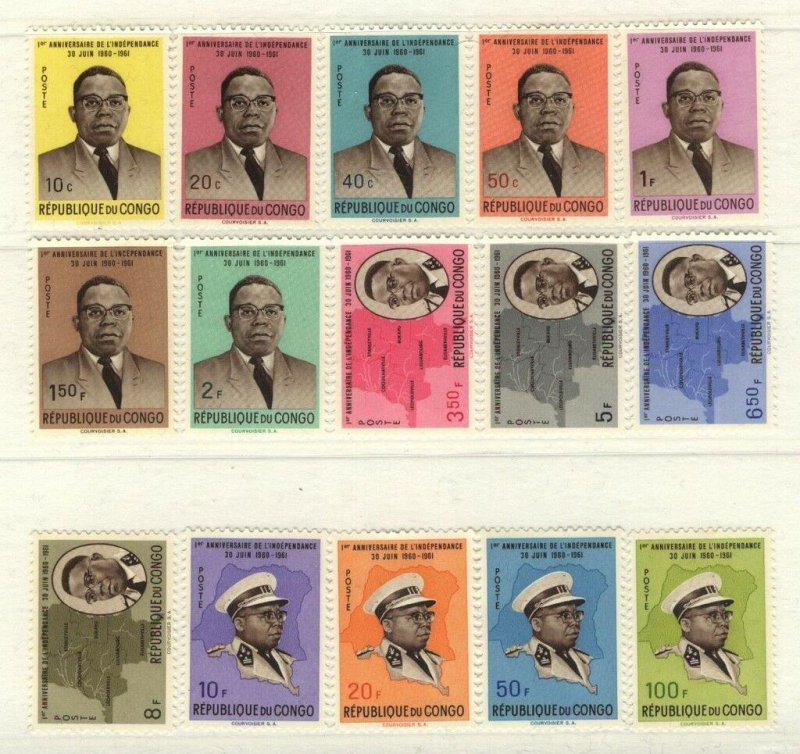 Congo HINGED Scott 381-95 Value $ 22.40