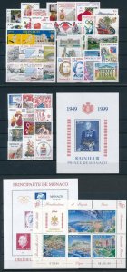 Monaco 1999 Complete Year Set  MNH