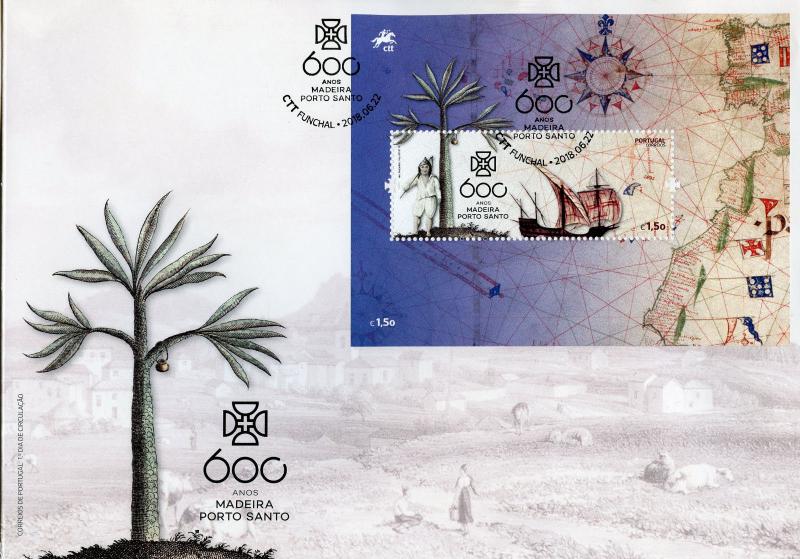 Portugal 2018 FDC Madeira Porto Santo 600 1v M/S Cover Trees Ships Boats Stamps