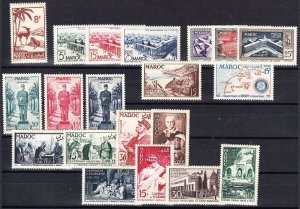 French Morocco -Mint NH, 8 complete sets (Catalog Value $48.25)