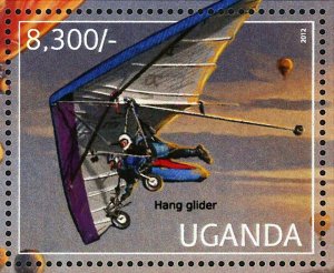 Non Motorized Vehicles Stamp Hang Glider Hot Air Balloon Rowing S/S MNH #2895