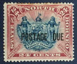 NORTH BORNEO 1895-97 POSTAGE DUE opt 24c P.14 MH SG#D11b NB4839