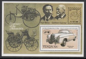 Venda 160a Car Souvenir Sheet MNH VF