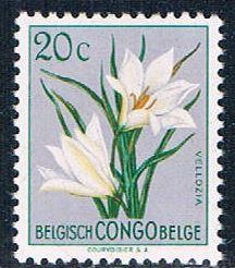 Belgian Congo 265 Unused Flower Vellozia 1952 (B0400)+