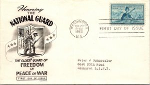 FDC 1953 SC #1017 Fleetwood Cachet - Washington DC - Single - F76432