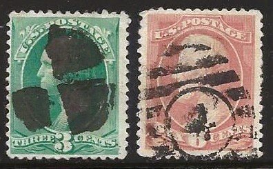 United States 207 and 208 - Nice Clean Stamps CV $110