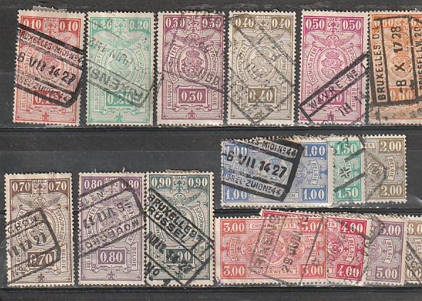 Belgium Used Parcel Post & Railway