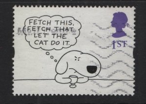 Great Britain  #1650 used  1996  greeting cartoons 1st  fetch this
