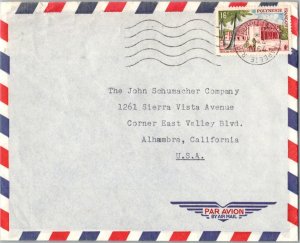 French Polynesia 16F General Post Office 1964 Papeete R.P., Tahiti Airmail to...