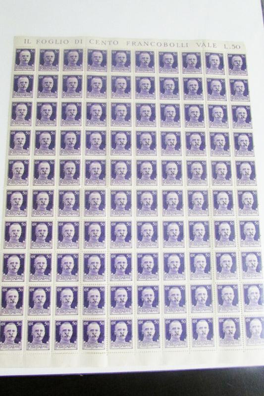 Italy Rare Mint NH Social Republic Stamp Sheets + Lot Scott Value $100,000.00