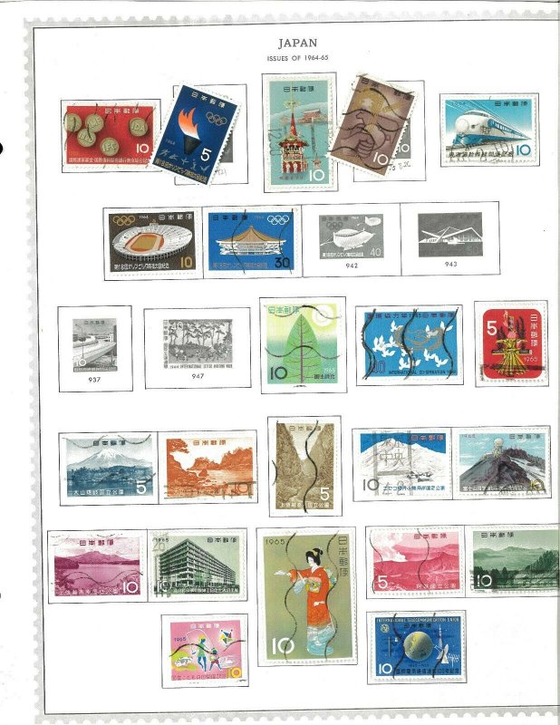 Japam 1876-1966 M & U (Mostly) Hinged on Minkus Global Pages.