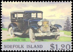 Norfolk Island #569-572, Complete Set(4), 1995, Automotive, Never Hinged