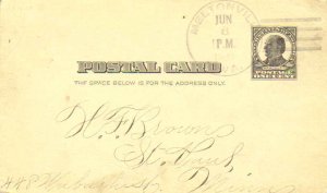 United States Iowa Meltonville 1909 4a-bar  1886-1953  Postal Card  Small cre...