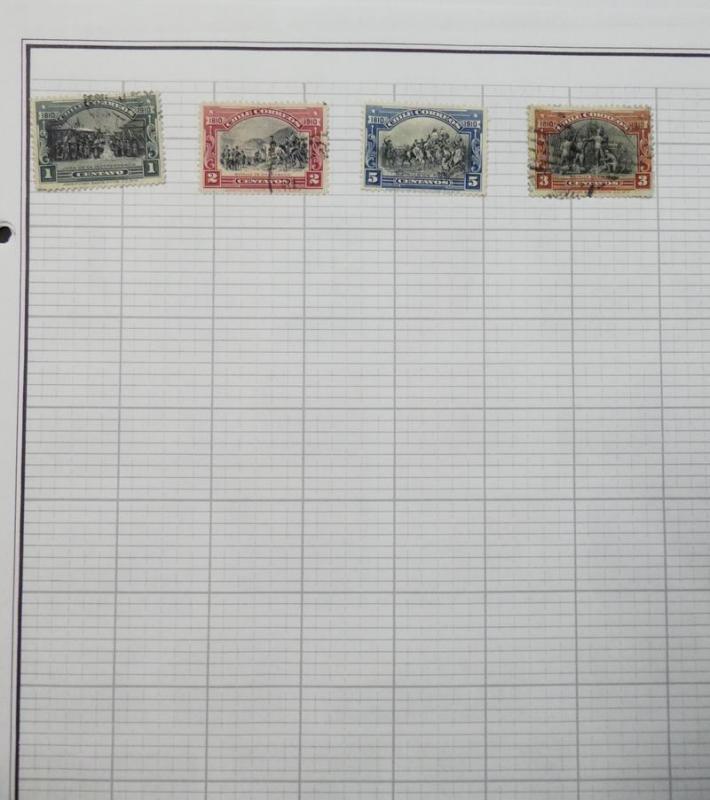 EDW1949SELL : CHILE Collection of 169 different on album pages. Scott Cat $170.