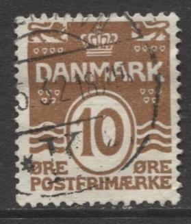 Denmark - Scott 95 - Definitive Issue -1930 - Used - Single 10o Stamp