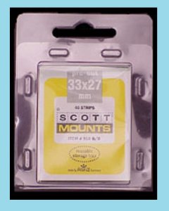 Scott or Prinz Mounts Black 33/27, (40 pkg) (00910B)