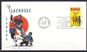 Canada, Scott cat. 483. Sport of Lacrosse. First day cover. ^