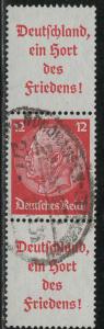 Germany Scott # 422, 2 label A10, used, se-tenant, Mi# S144