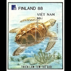 VIET NAM NORTH 1989 - Scott# 1971 S/S Turtle NH