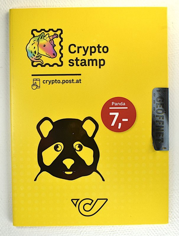 AUSTRIA CRYPTO STAMP 2.0 PANDA YELLOW, 2020