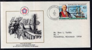 Madagascar 564 US Bicentennial Typed FDC