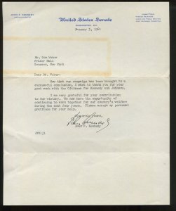 John F Kennedy & Robert F Kennedy Autopen Signed Letters & Matching Covers 935y