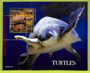 B0499 - LIBERIA - MISPERF ERROR Stamp Sheet - 2022 - Reptiles, Turtles-