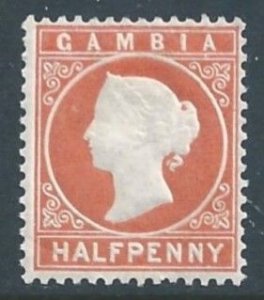 Gambia #5 Mint No Gum 1/2p Queen Victoria - Wmk. 1