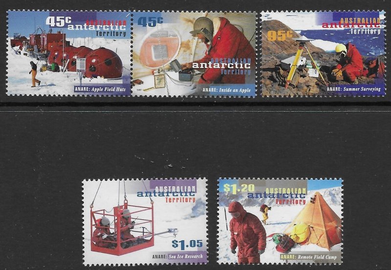 Australian Antartic Territory L102-06  1997  set 5  VF  Mint nh