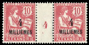 French Colonies, French Offices in Egypt - Alexandria #49, 1921-23 4m on 10c ...