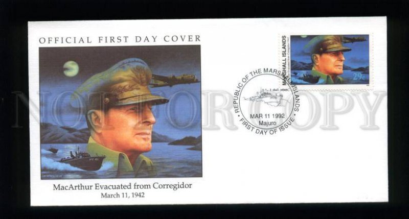 162535 MARSHALL ISLANDS 1992 War MacArthur Evacuated FDC cover