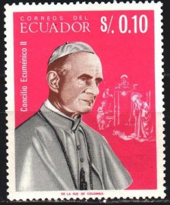 Ecuador. 1966. 1242 from the series. Paul 6, pope. MNH.