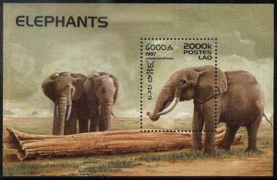 1997 Laos 1590/B162 Elephants 8,50 €