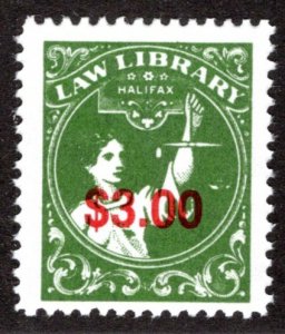 NSH11, $3, MNH DAVAC, Nova Scotia, Halifax Law Library 1987, Canada