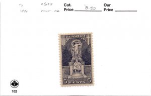 United States Postage Stamp, #628 Mint NH, 1926 John Ericsson (AP)