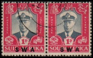 South West Africa 156 - Used - 1p Royal Visit / George VI (1947)